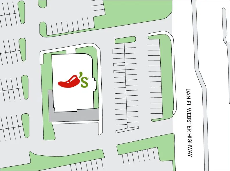 Site plan of Chili's in Nashua, NH on 285 Daniel Webster Highway