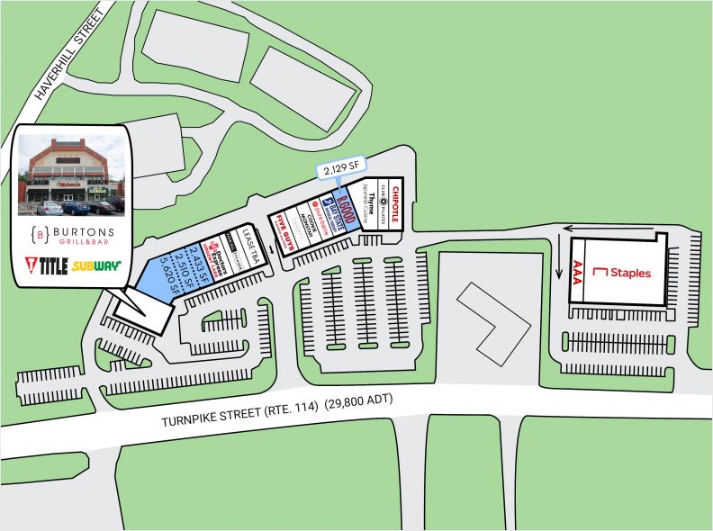 Site Plan of North Andover Eaglewood Shops