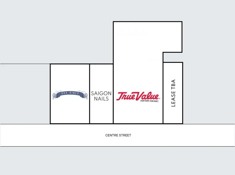 site plan for retail strip on centre street in west roxbury