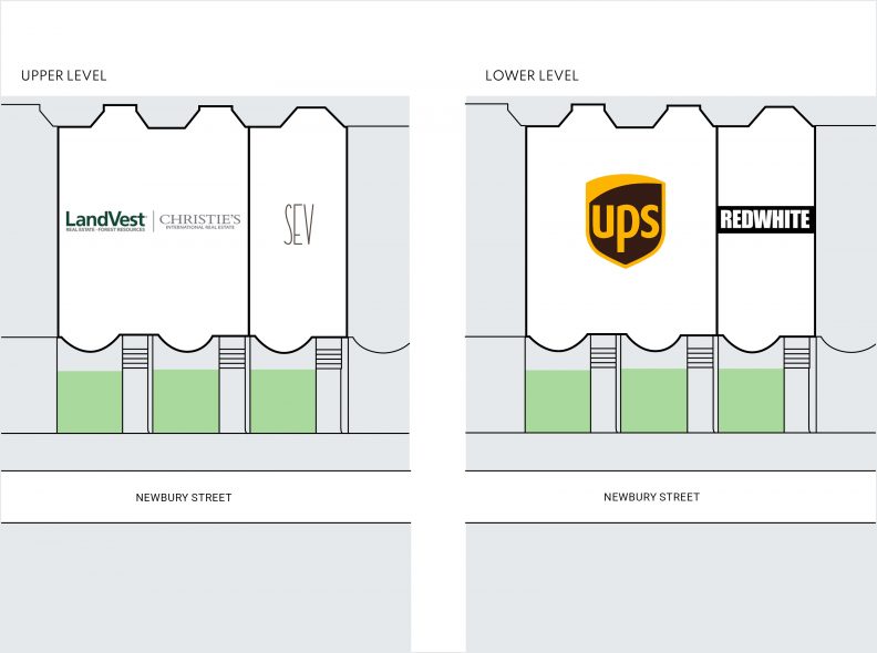 Site plan for 292-296 Newbury Street in Boston, MA