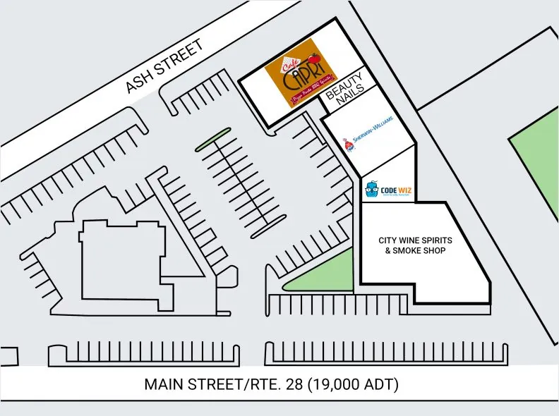 Site Plan for Reading Plaza at 345 Main Street in Reading, MA