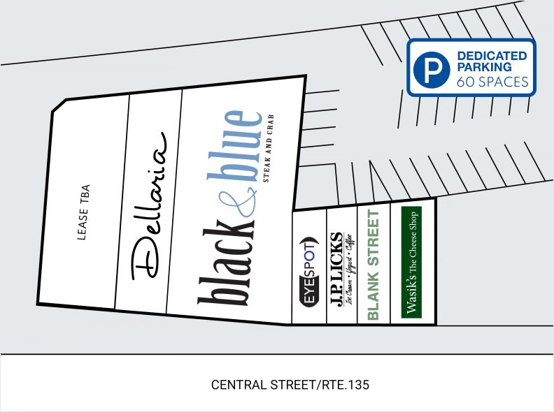 Site Plan for 61-71 Central Street in Wellesley, MA