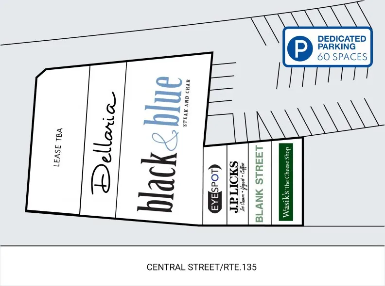 Site Plan for 61-71 Central Street in Wellesley, MA