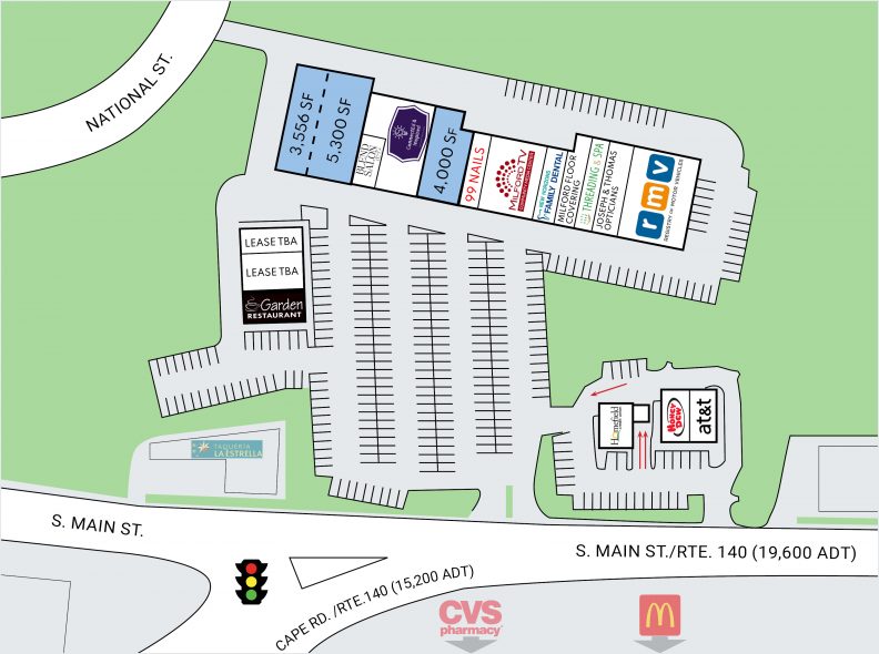 Site Plan for Milford Square at 138 South Main Street in Milford