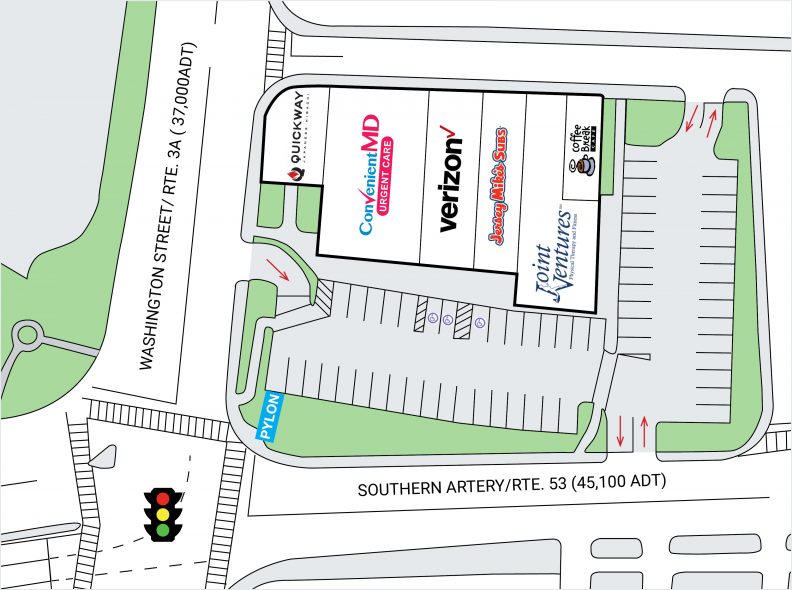 Site plan for Point Crossing at 479 Washington Street in Quincy, MA