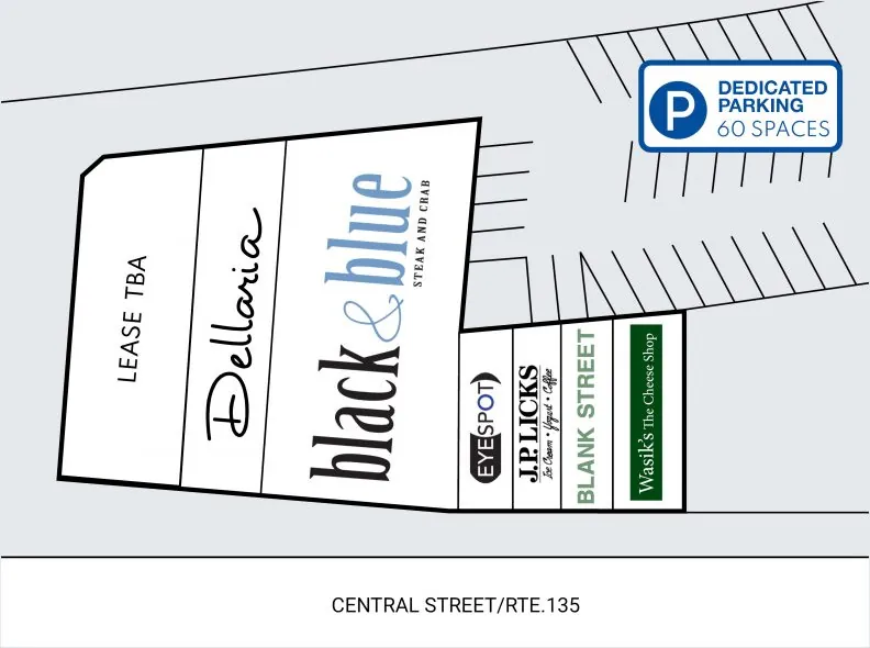 Site Plan for 61-71 Central Street in Wellesley, MA