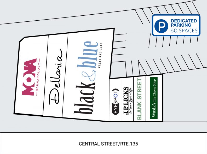 Site Plan for 61-71 Central Street in Wellesley, MA
