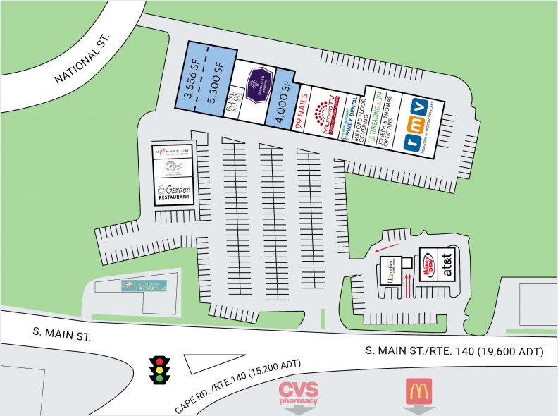 Site plan for Milford Square 138 Main Street in Milford, MA