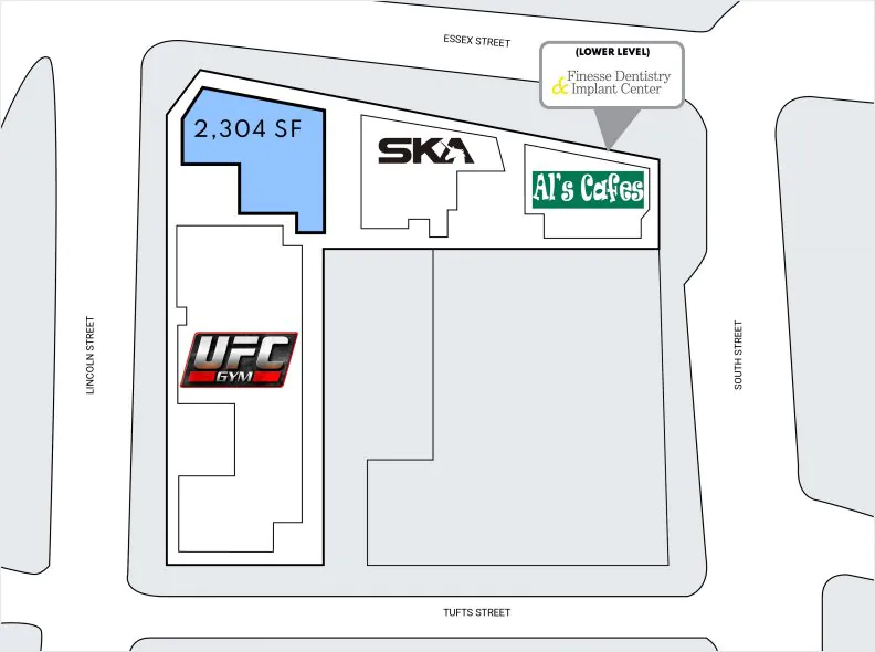 Site plan for Lincoln Plaza at 82 Lincoln Street in Financial District, Boston MA