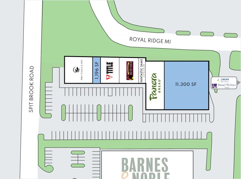 Site plan for Nashua NH, Daniel Webster Crossing at 8 Spit Brook Road