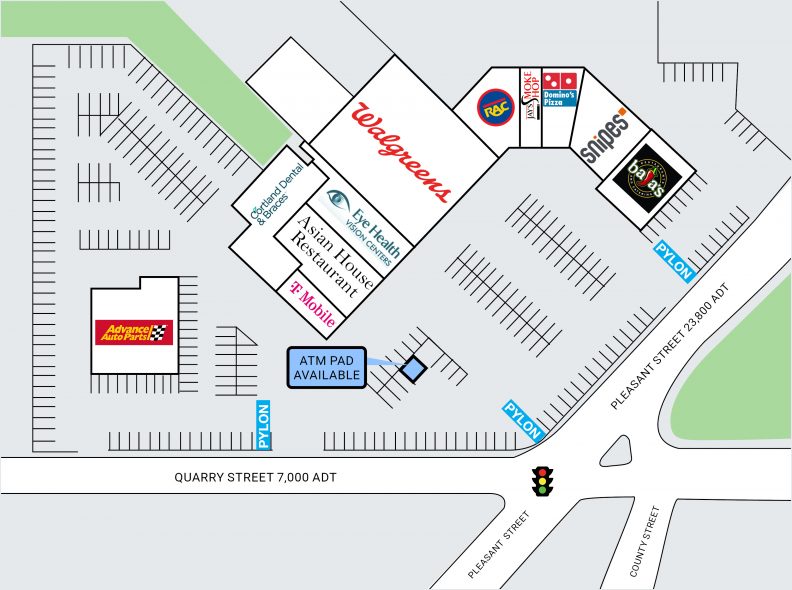 Flint Village Plaza Site Plan at 933 Pleasant Street in Fall River, MA