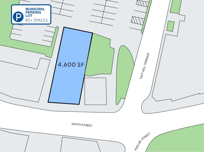 Site Plan for 745 South Street in Roslindale, in Roslindale Center in Boston, MA