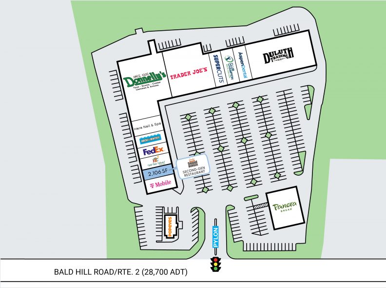 Site plan for 1000 Bald Hill Road in Warwick, RI