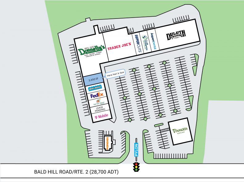Site plan for 1000 Bald Hill Road in Warwick, RI