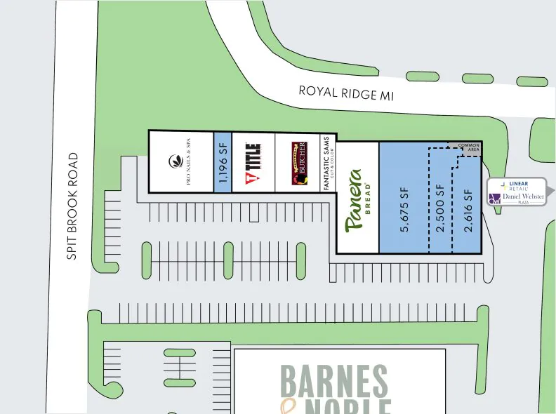 Site plan for Nashua NH, Daniel Webster Crossing at 8 Spit Brook Road