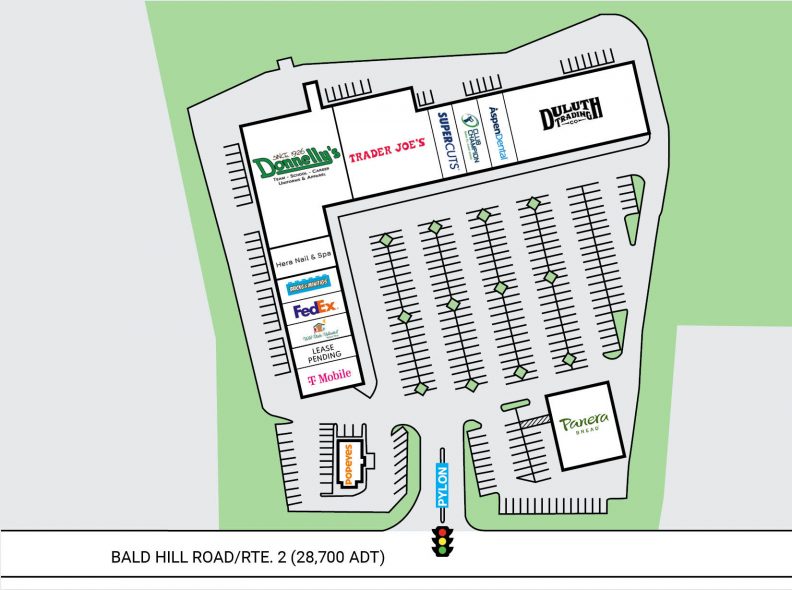 Site plan for 1000 Bald Hill Road in Warwick, RI