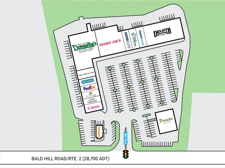 Site plan for 1000 Bald Hill Road in Warwick, RI