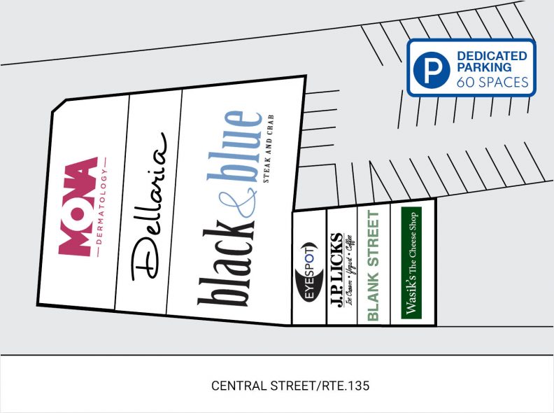 Site Plan for 61-71 Central Street in Wellesley, MA