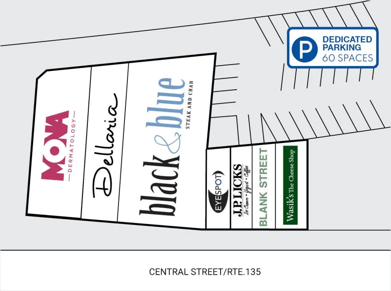 Site Plan for 61-71 Central Street in Wellesley, MA