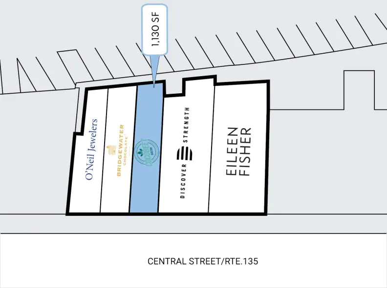 Site Plan for Central Block at 53-61 Central Street in Wellesley, MA