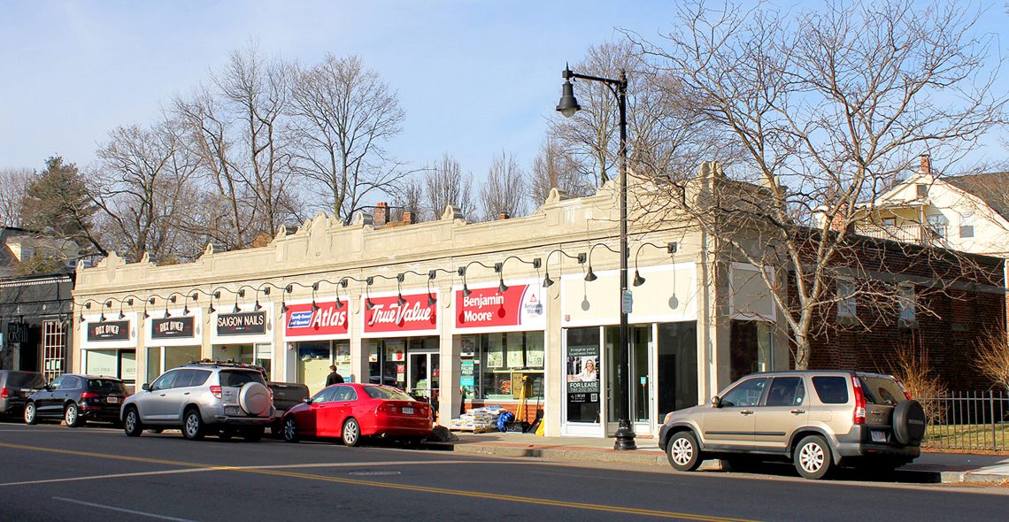 photo of retail property on centre street in West Roxbury