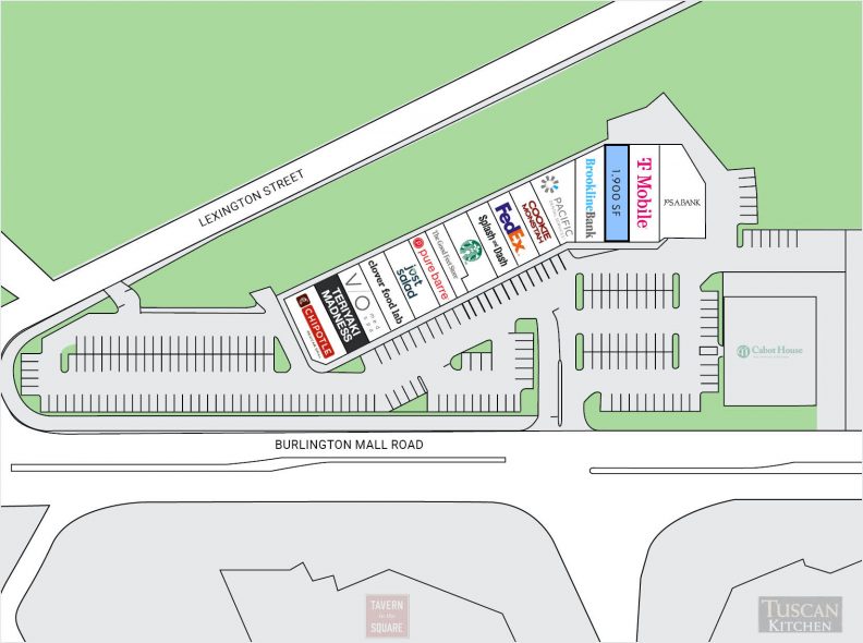 site plan for burlington marketplace