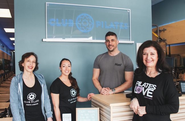 Linear Retail's Evan at Club Pilates with their team members