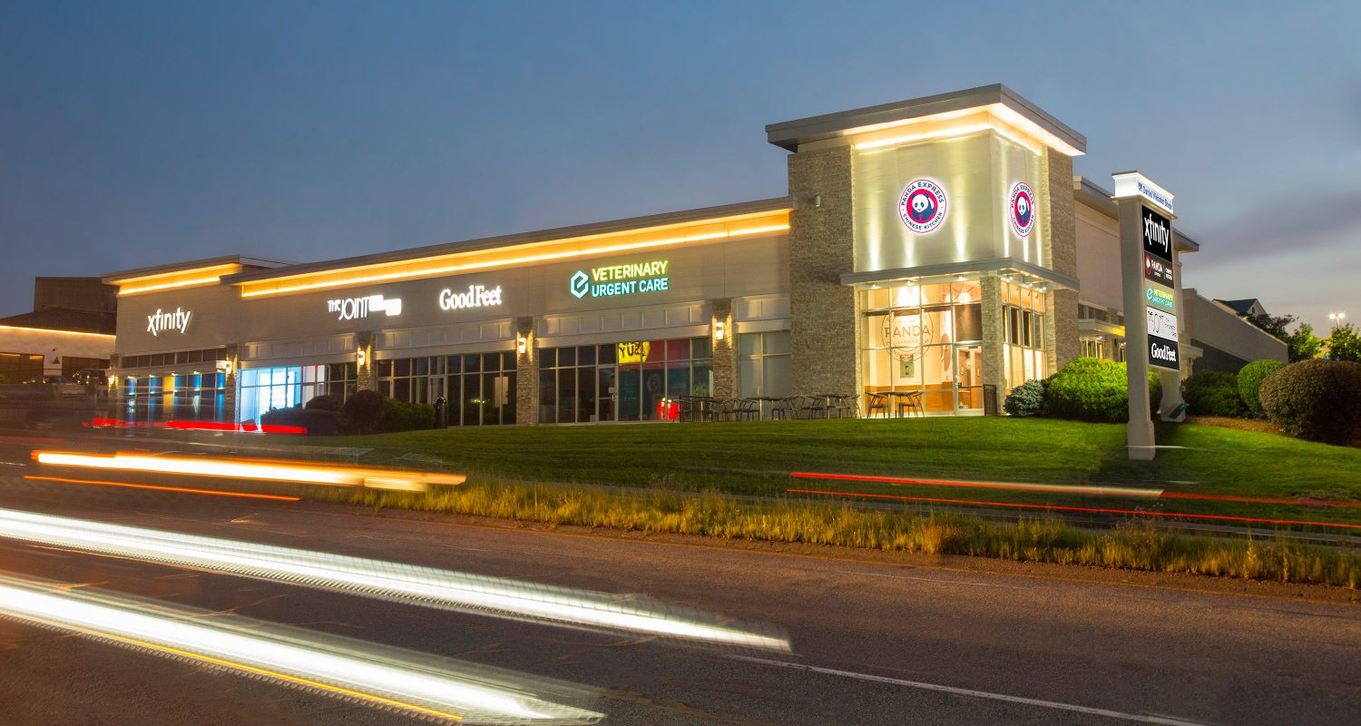 Façade of Daniel Webster Shops in Nashua NH on Daniel Webster Highway