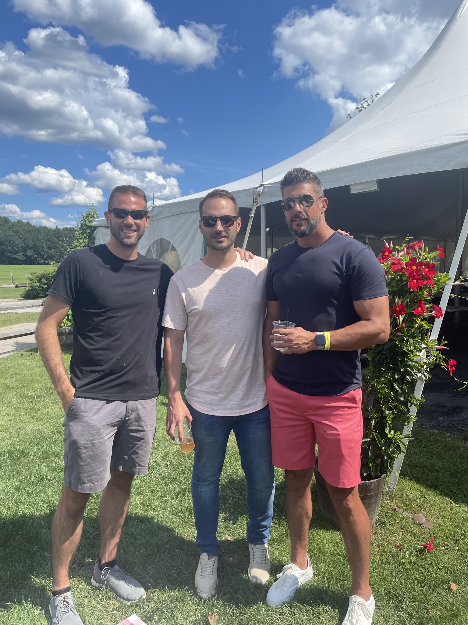 Photo of team members outside