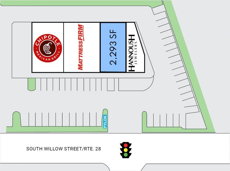 site plan for south willow shops in manchester