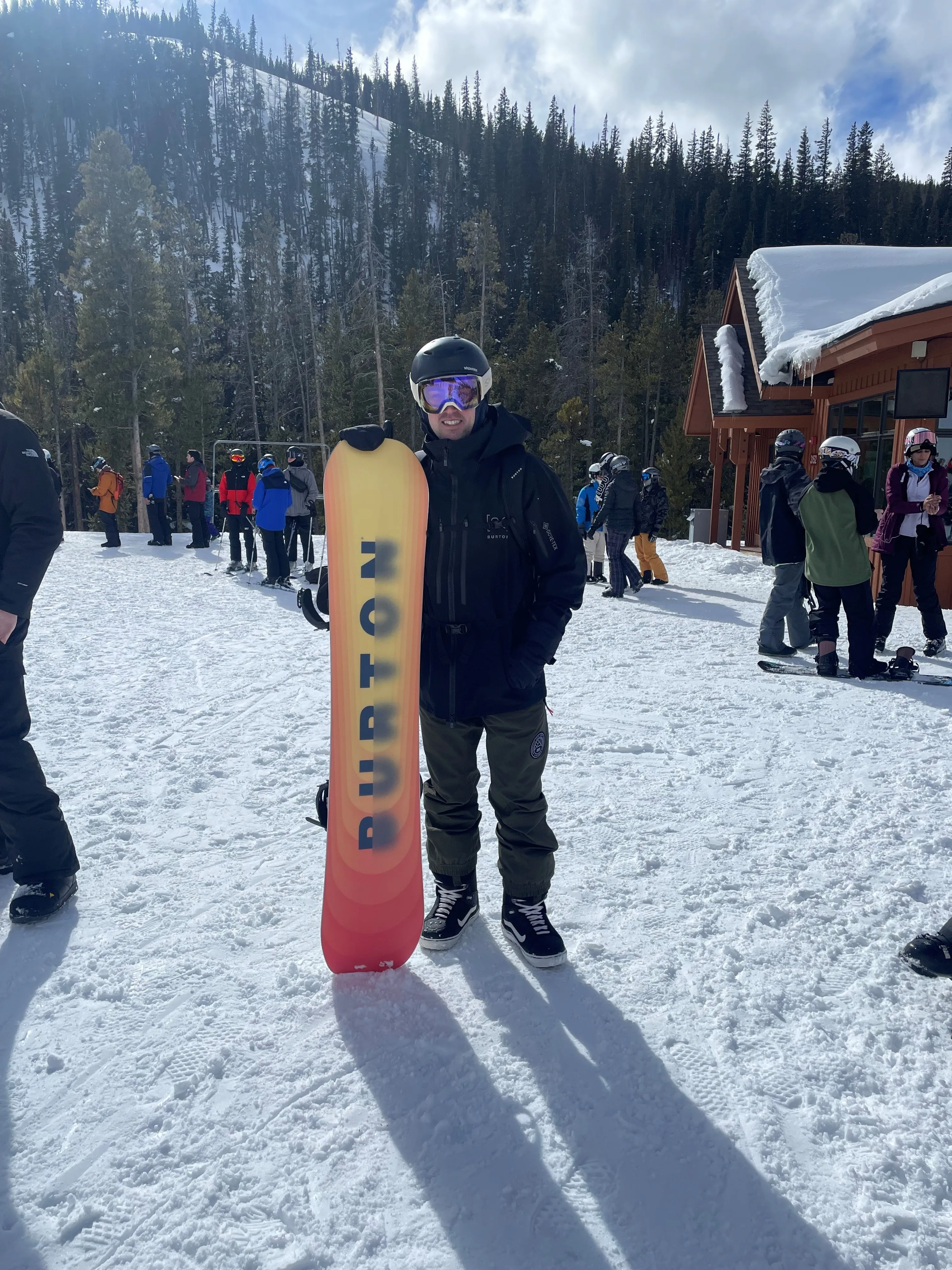 Photo of Matt snowboarding