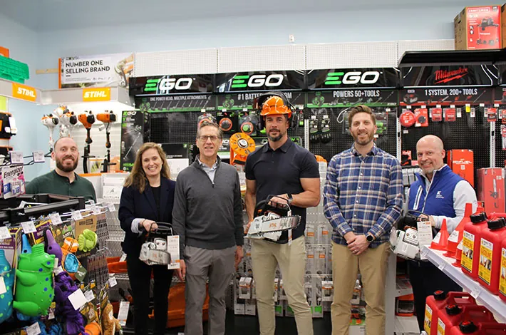 photo of group inside hardware store