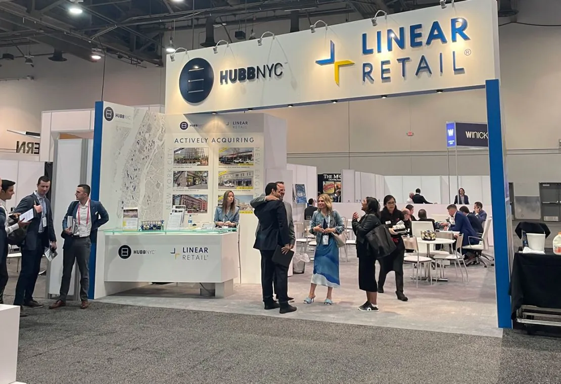 photo of Linear and Hubb's ICSC tradeshow booth