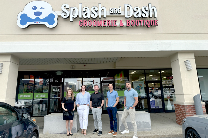 Photo of team outside Splash and Dash in Burlington